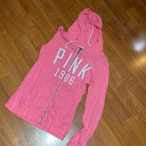 Size small light weight pink zip up